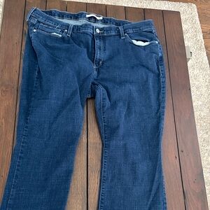 Levi's Dark Blue Straight Leg Women's Jeans size-22